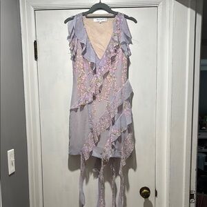 ELLIATT floral cascading ribbons mini dress